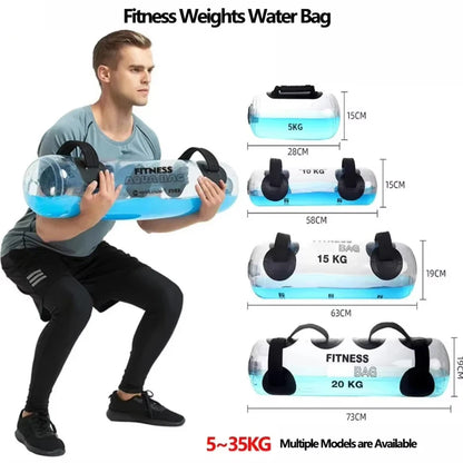 Aqua Power Training Bag – Adjustable Water Weight Fitness Bag (5kg - 35kg) for Strength Training & Weightlifting