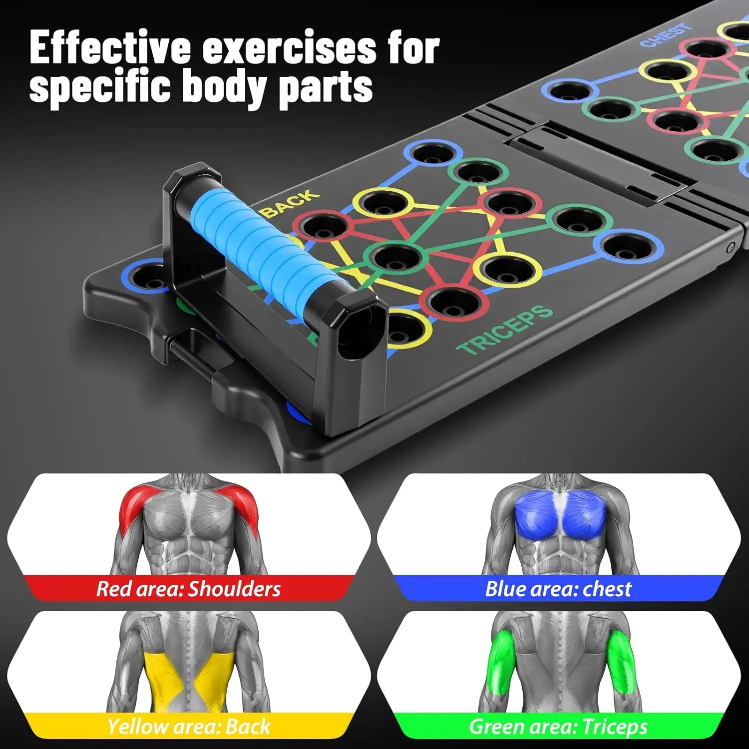 24-in-1 Push Up Board with Resistance Bands – Full Body Home Workout System